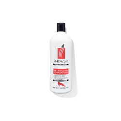 Bottle of Indigo shampoo on a white background