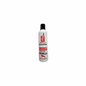 White bottle with black cap on a white background