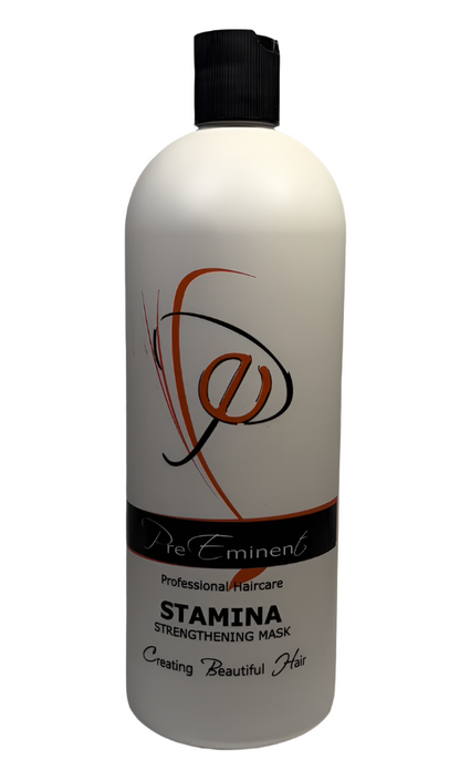 Bottle of PreEminent's Stamina Strengthening Mask on a white background